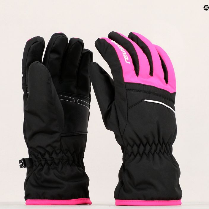 Детски ски ръкавици Reusch Alan black/pink glo 10