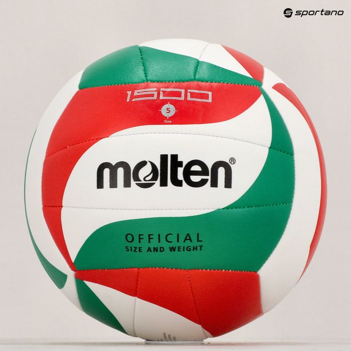 Molten волейбол V5M1500-5 бяло/зелено/червено размер 5 6