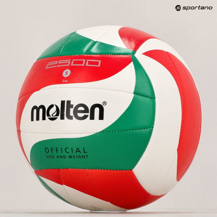 Molten волейбол V5M2500-5 бяло/зелено/червено размер 5 6