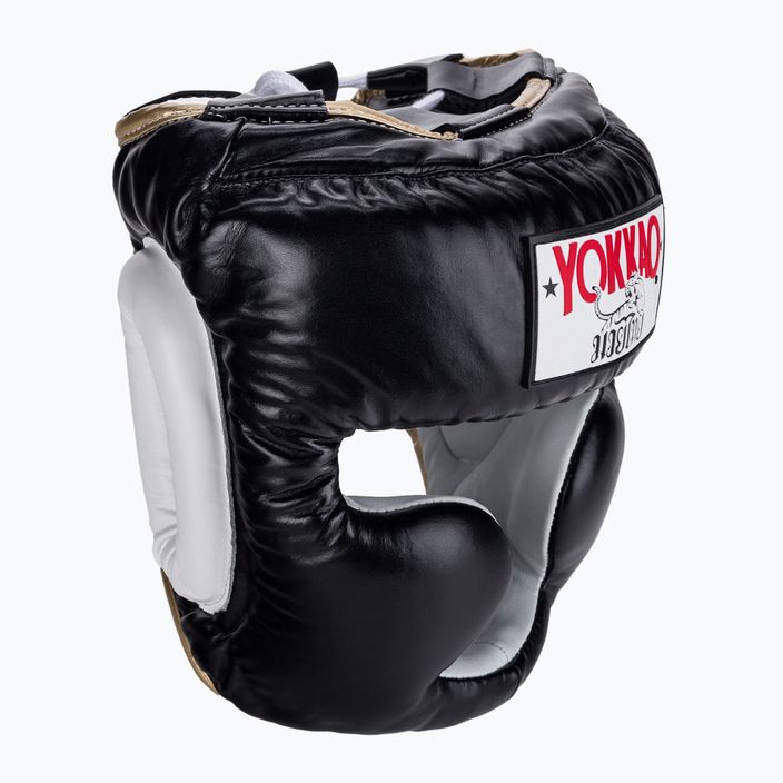 YOKKAO Тренировъчна защита на главата бойна спортна каска черна HYGL-1-1
