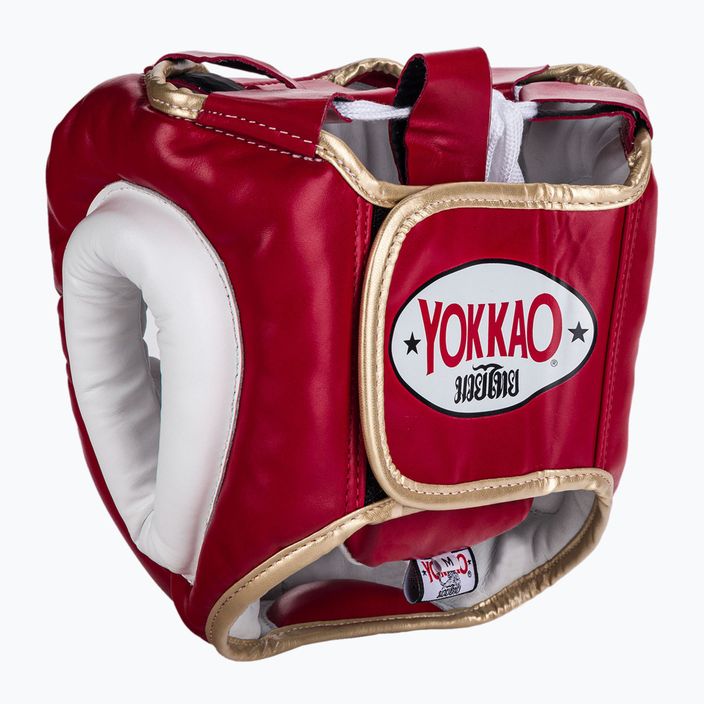 YOKKAO Тренировъчна защита на главата бойна спортна каска червена HYGL-1-2 3
