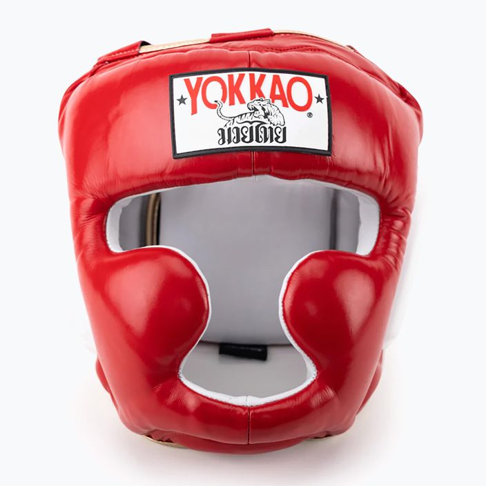 YOKKAO Тренировъчна защита на главата бойна спортна каска червена HYGL-1-2 5