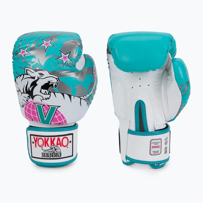 Сини боксови ръкавици YOKKAO 90'S BYGL-90-5 3