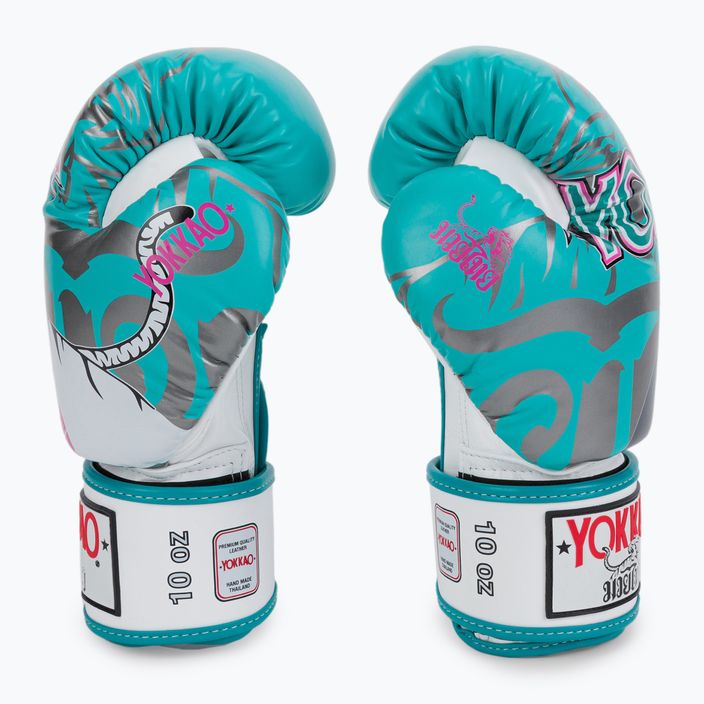 Сини боксови ръкавици YOKKAO 90'S BYGL-90-5 4