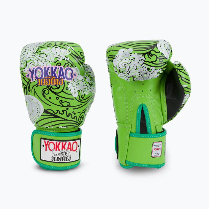 YOKKAO Хавайски зелени боксови ръкавици FYGL-71-20 3