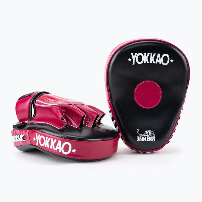 YOKKAO Focus Ръкавици Отворени тренировъчни дискове черно и червено FYML-18 3