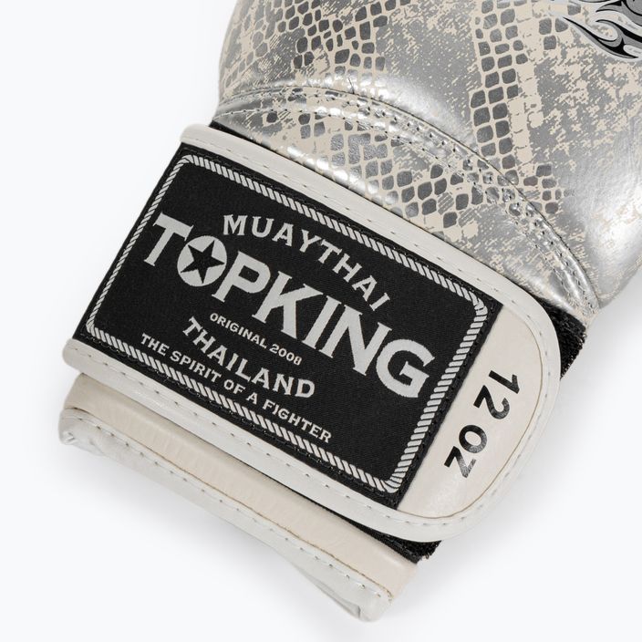 Top King Muay Thai Super Star Snake боксови ръкавици бели TKBGSS-02A-WH 4