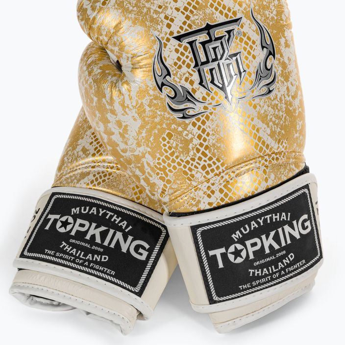Top King Muay Thai Super Star Air боксови ръкавици бели TKBGSS 4