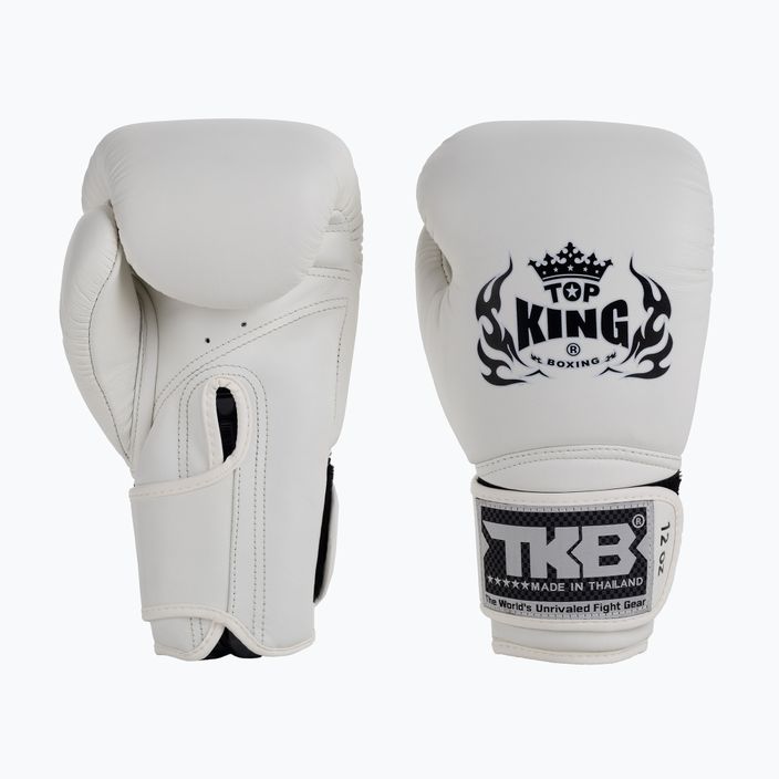 Топ King Muay Thai Супер бели боксови ръкавици TKBGSV-WH 3