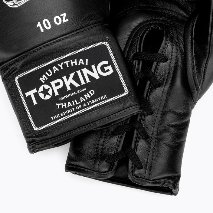 Топ King Muay Thai Pro черни боксови ръкавици 5