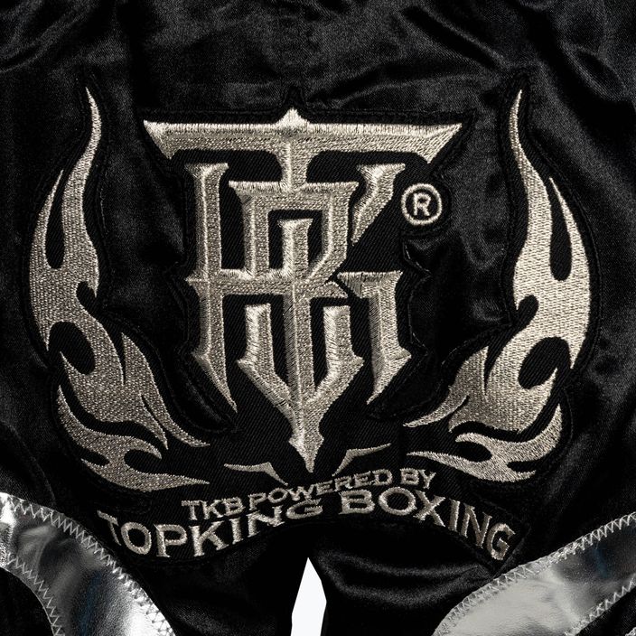 Тренировъчни шорти Top King Kickboxing черни/сребърни 4