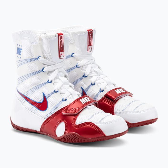 Боксови обувки Nike Hyperko MP бяло/червено 4