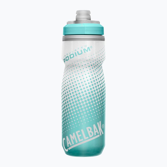 Бутилка за велосипед CamelBak Podium Chill 620ml grey/ teal stripe 3