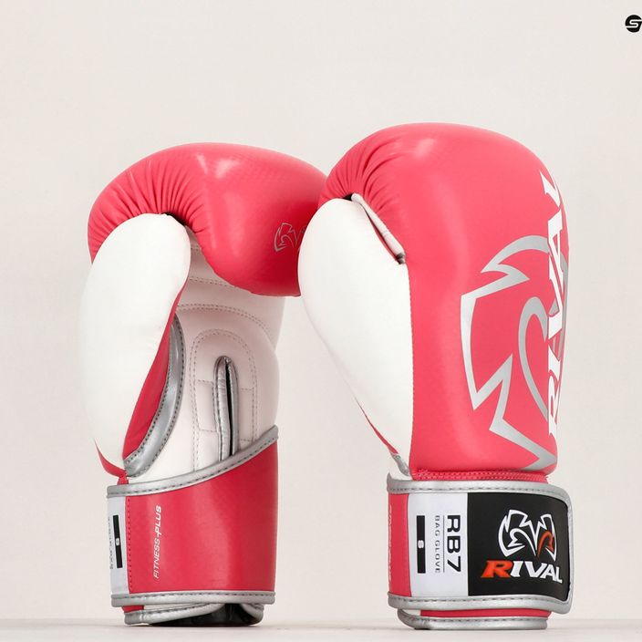Rival Fitness Plus Bag розови/бели боксови ръкавици 10
