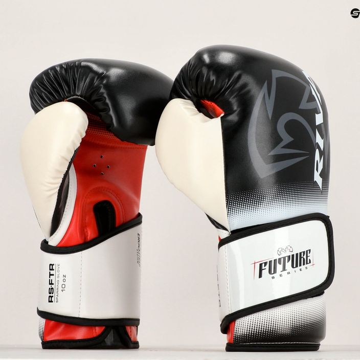 Боксови ръкавици Rival RS-FTR Future Sparring черни/бели/червени 10