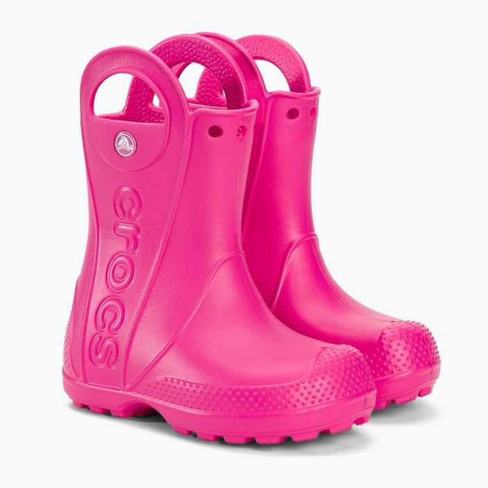 Crocs Дръжка дъждовна обувка Деца бонбонено розови гуменки 4