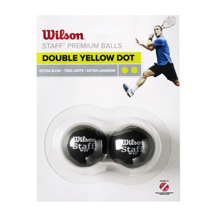 Wilson Staff Squash 2 Ball Dbl Ye Dot black WRT617600+ 2