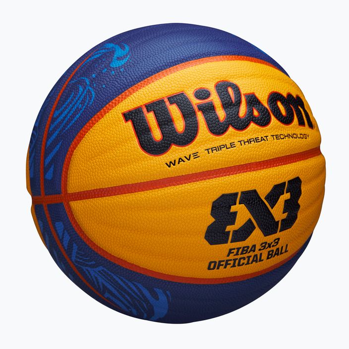 Wilson Fiba 3x3 Game син/жълт баскетболен размер 6 2