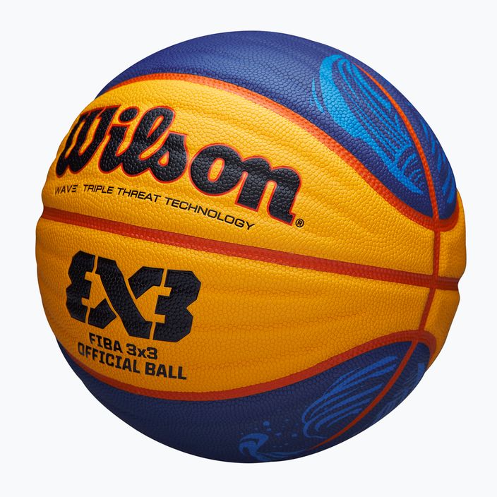 Wilson Fiba 3x3 Game син/жълт баскетболен размер 6 3