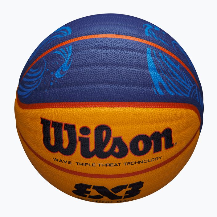 Wilson Fiba 3x3 Game син/жълт баскетболен размер 6 5