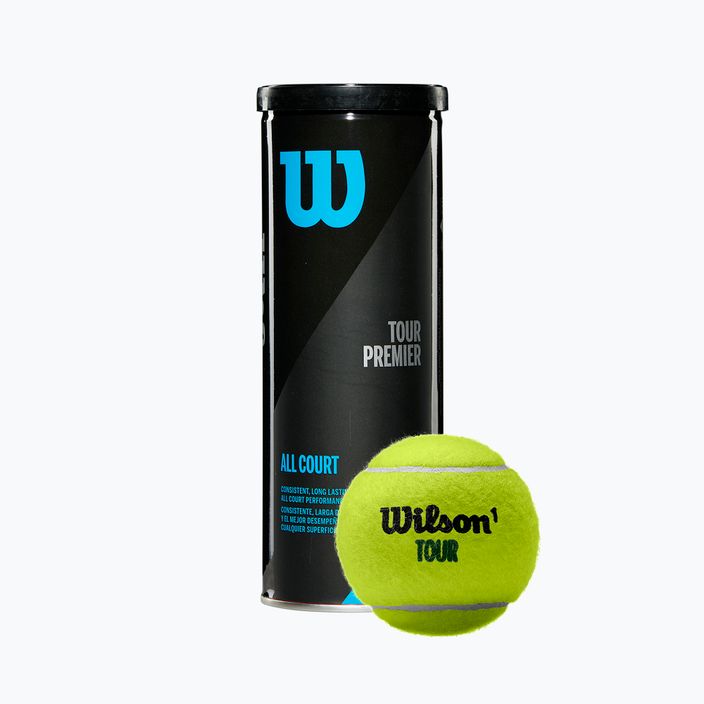 Топки за тенис Wilson Tour Premier All Ct 3 бр. жълти WRT109400