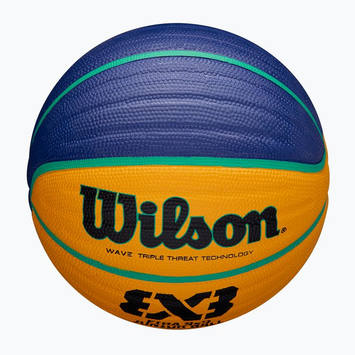 Wilson Fiba 3x3 Junior синьо/жълто детски баскетболни обувки размер 5 4