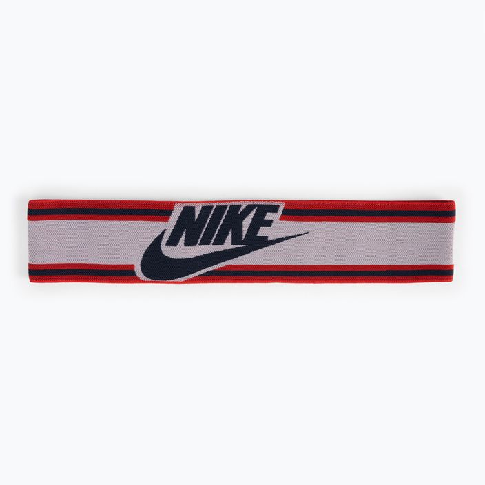 Мъжка ластична лента за глава Nike в бяло и червено N1003550-123 2