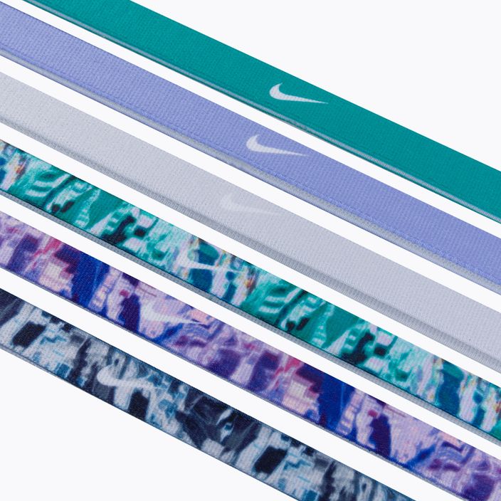 Nike ленти за глава с печат 6 бр. зелено/виолетово N0002545-322 3