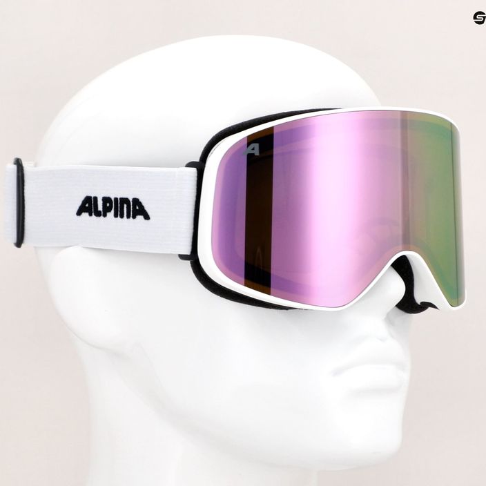 Ски очила Alpina Slope Q-Lite S2 бял мат/розов цвят 5