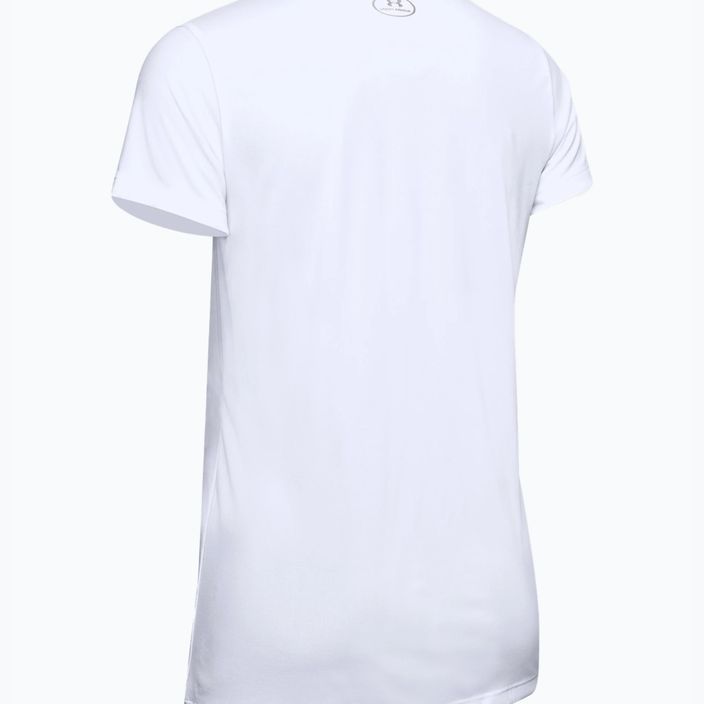Тренировъчна тениска за жени Under Armour Tech SSV - Твърдо бяло и сребристо 1255839 2