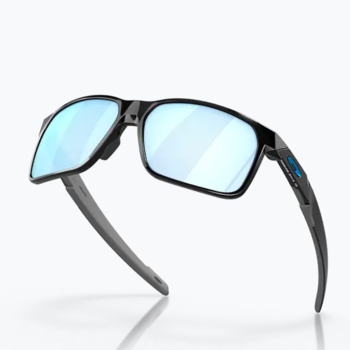 Oakley Portal X слънчеви очила полирано черно/призма дълбока вода поляризирани 9