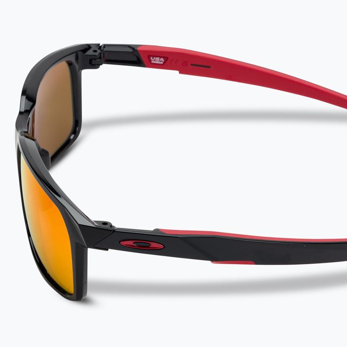 Oakley Portal X полирани черни/призма рубин поляризирани слънчеви очила 4