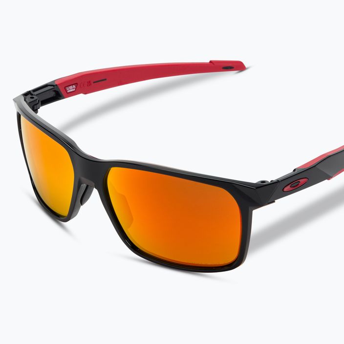 Oakley Portal X полирани черни/призма рубин поляризирани слънчеви очила 5
