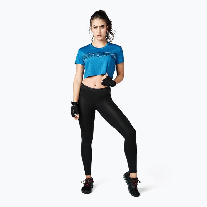 Дамска тренировъчна тениска STRONG ID Crop Knit Tee синя Z1T02350 2