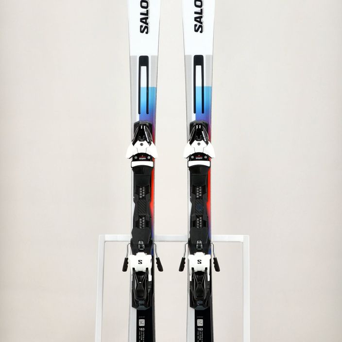 Salomon Addikt + Z12 GW ски за спускане бяло/черно/пастелно неоново синьо 13