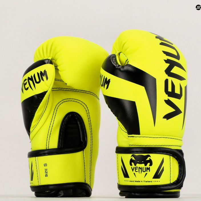 Venum Elite Boxing neo жълти детски боксови ръкавици 10
