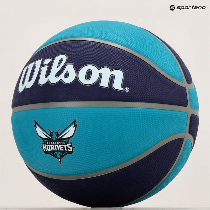 Wilson NBA Team Tribute Charlotte Hornets баскетболна топка синя WTB1300XBCHA 7