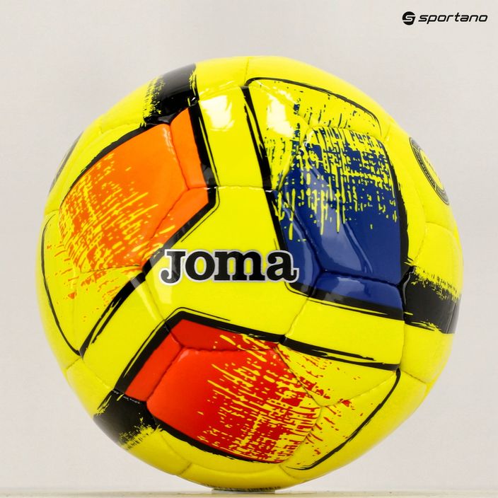 Joma Dali II флуор жълт футболен размер 4 5