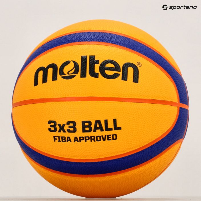 Баскетболен кош Molten B33T5000 FIBA 3x3 жълто/синьо размер 3 5