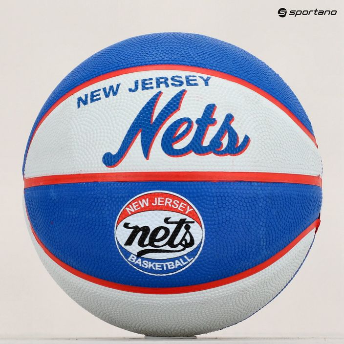 Мини баскетбол Wilson NBA Team Retro Mini Brooklyn Nets blue WTB3200XBBRO 5