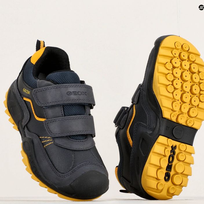 Geox New Savage тъмносини/сиво-жълти младежки обувки 15