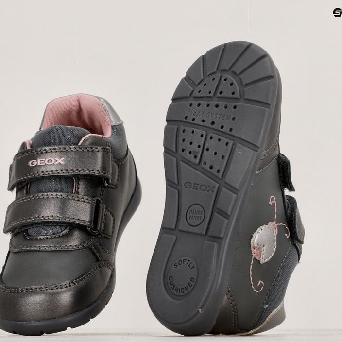 Детски обувки Geox Elthan тъмно сиво/тъмно сребристо 15
