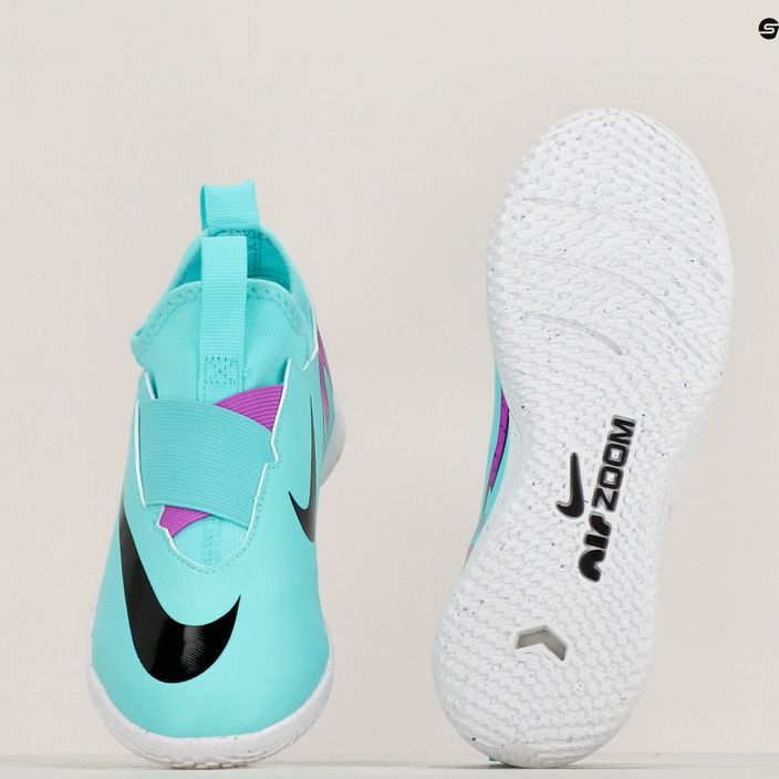 Детски футболни обувки Nike Jr Zoom Mercurial Vapor 15 Academy IC hyper turquoise/black/ white/fuchsia dream 8