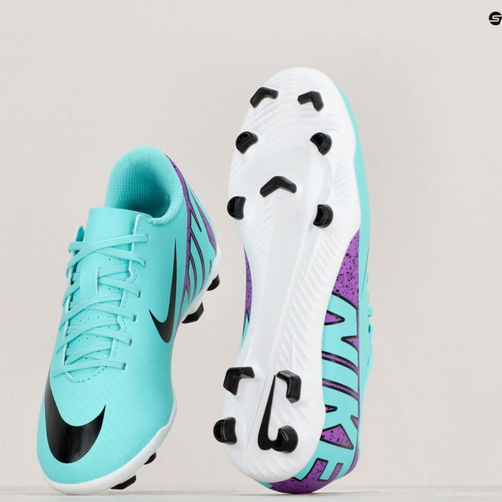 Детски футболни обувки Nike JR Mercurial Zoom Vapor 15 FG/MG hyper turquoise/black/ white/fuchsia dream 8