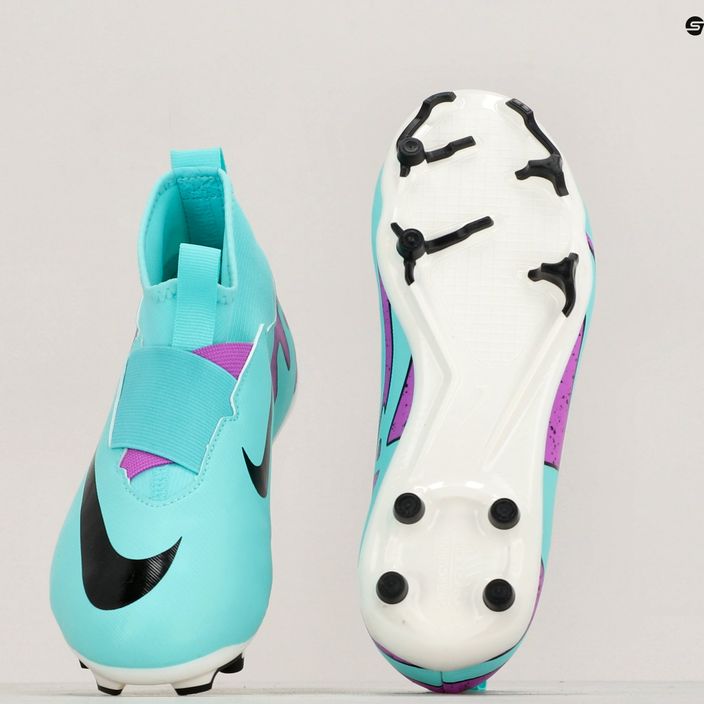 Детски футболни обувки Nike Jr Zoom Mercurial Superfly 9 Academy FG/MG hyper turquoise/black/ white/fuchsia dream 8