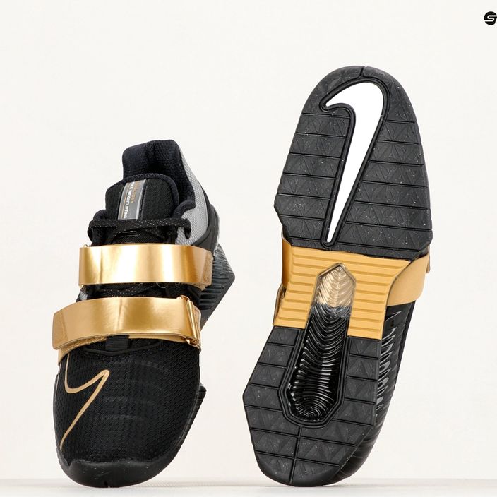 Nike Romaleos 4 черна/металическо злато бяла обувка за вдигане на тежести 8
