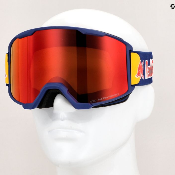 Ски очила Red Bull SPECT Solo S2 matt тъмно синьо/синьо/кафяво/червено огледало 4