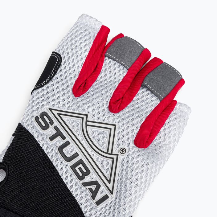 Ръкавици за катерене STUBAI Eternal 3/4 Finger бели и червени 950072 4