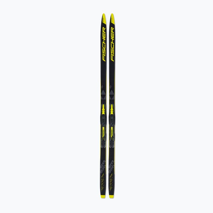 Детски ски за ски бягане Fischer Sprint Crown + Tour Step-In черно-жълти NP63019V 10