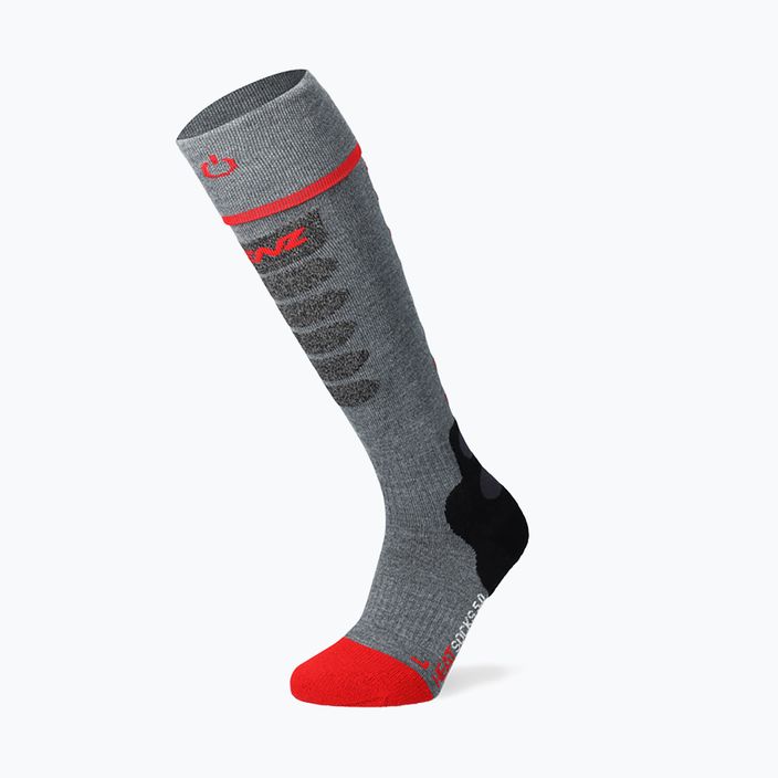 Lenz Heat Sock 5.1 Toe Cap Slim Fit сиви/червени ски чорапи 6